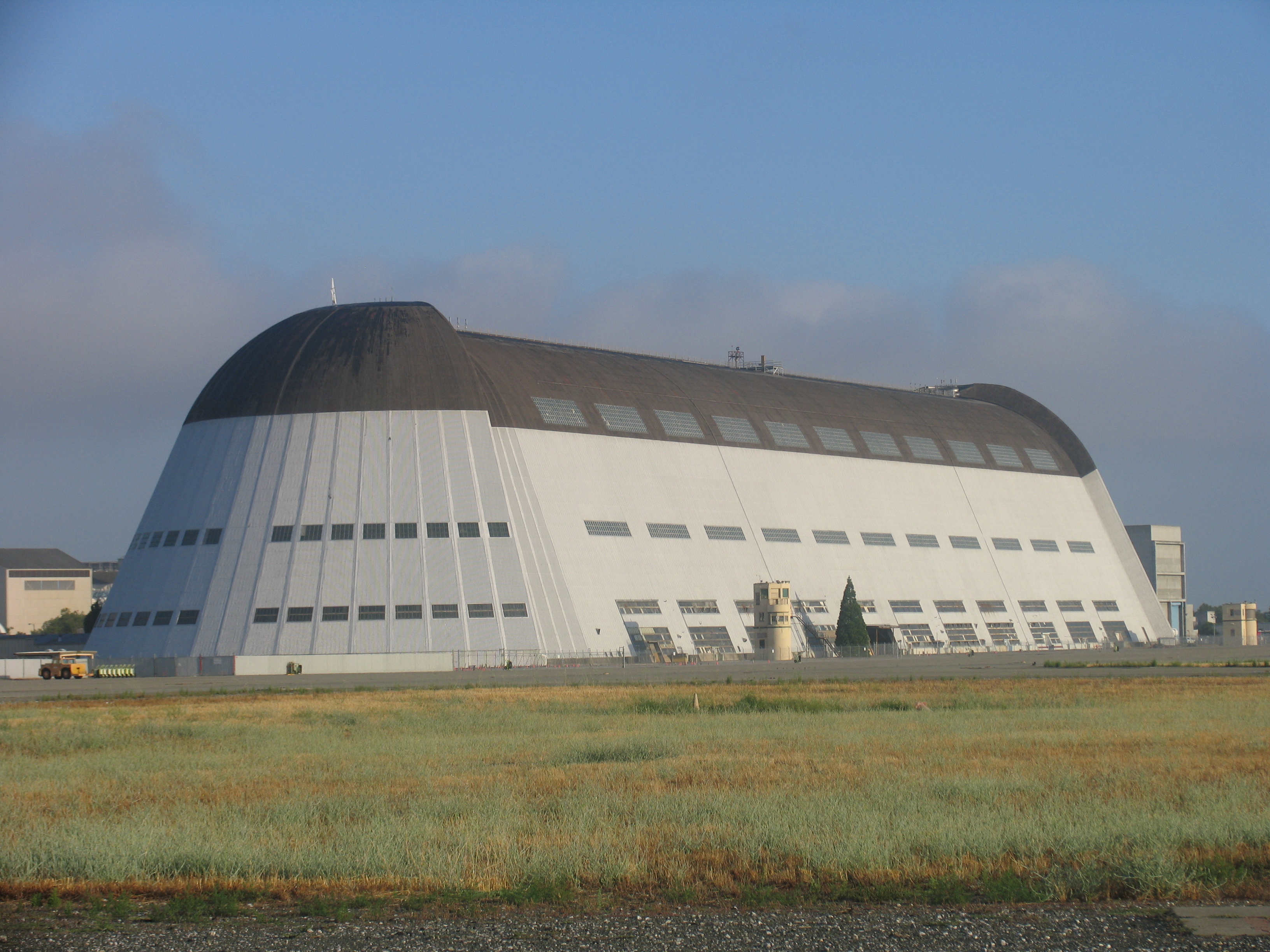Hangar 1 side and end view, building skin intact