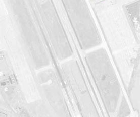 Aerial view of lowe portion of runway
