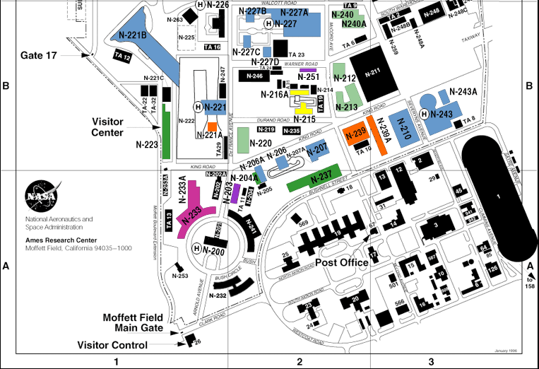 Ames Campus Map Lower Sections A and B