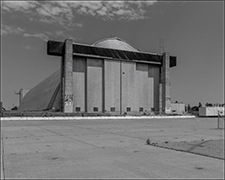 Photograph of Hangar 3 south faade by Stephen D. Schafer, July 2022